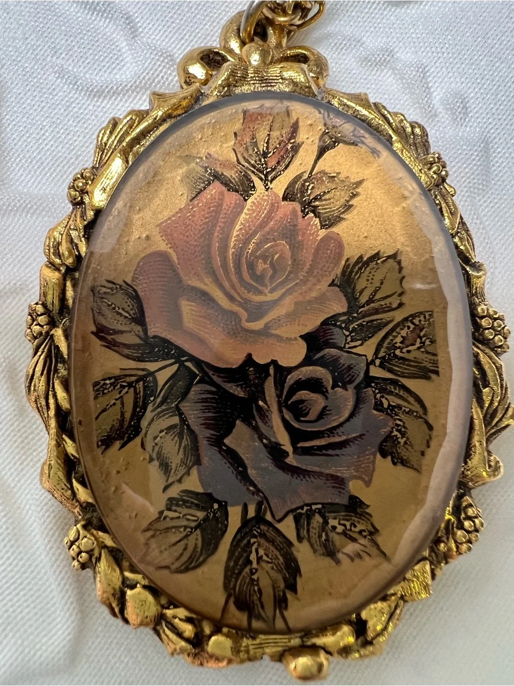 Vintage Max Factor Solid Perfume Pendant w/Solid Perfume